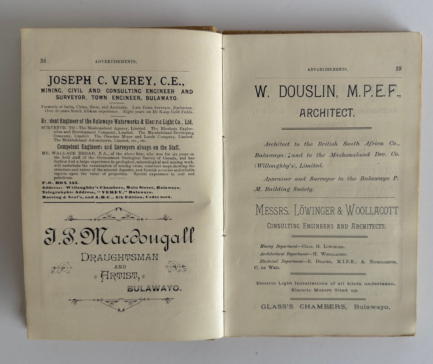 Directory of Bulawayo and Handbook of Matabeleland 1895 - 1896