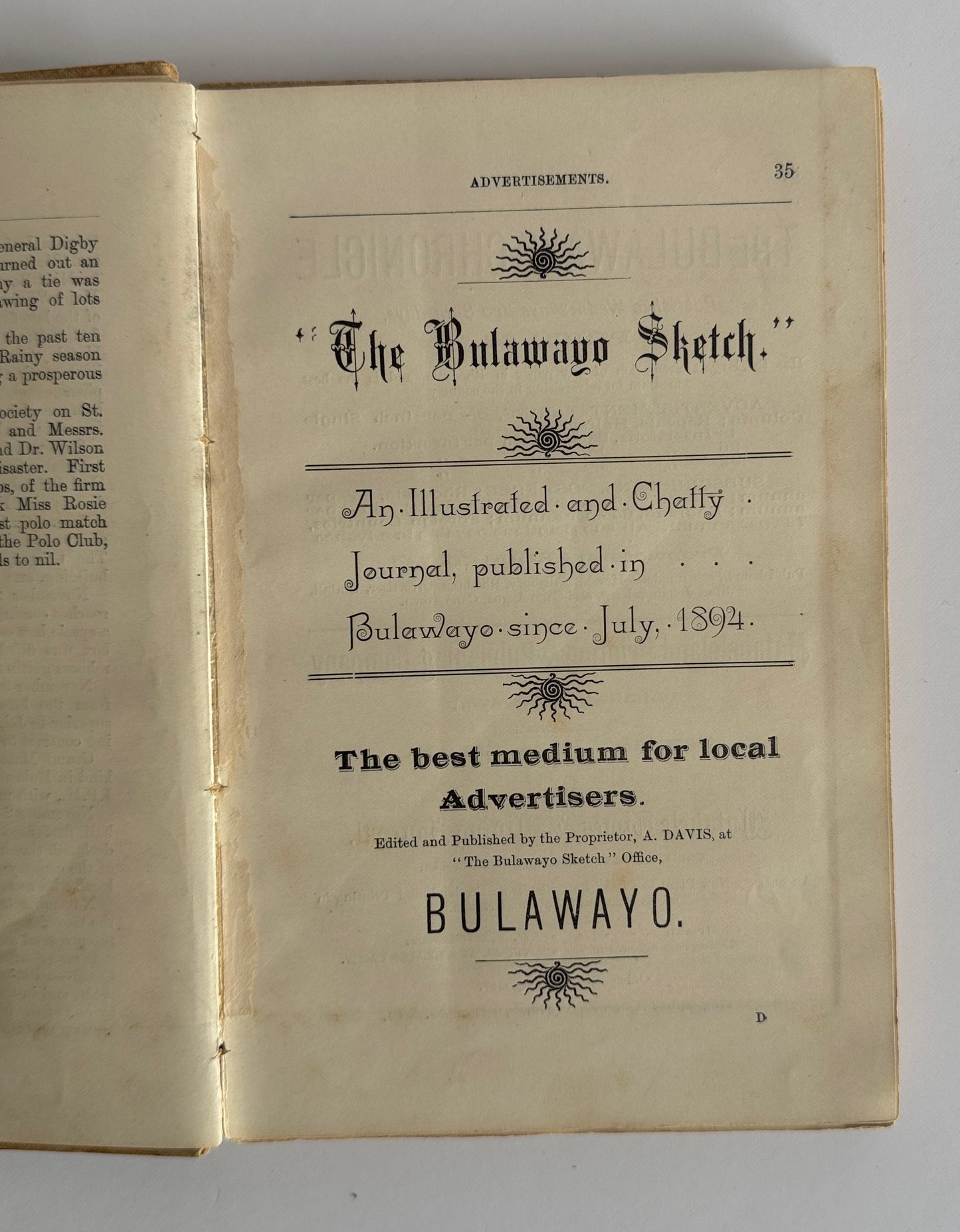 Directory of Bulawayo and Handbook of Matabeleland 1895 - 1896