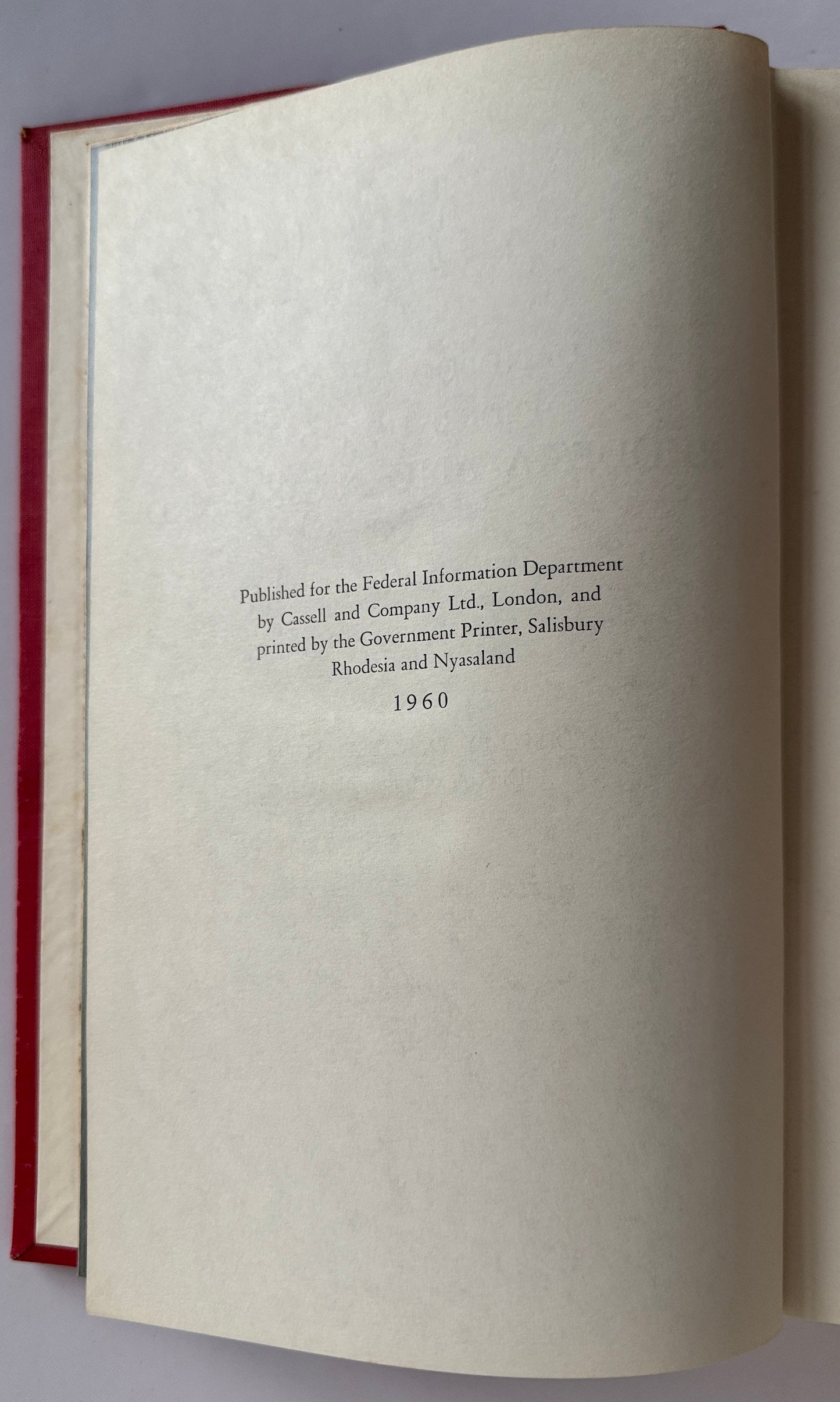 Rhodesia and Nyasaland: Handbook to the Federation of Rhodesia and Nyasaland