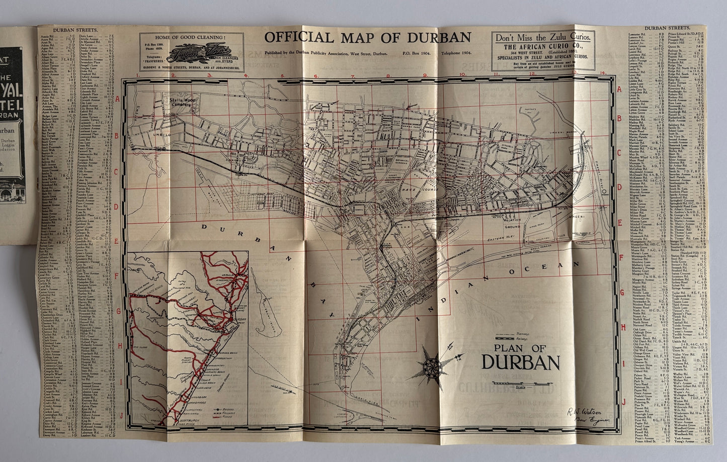 Durban Official Guide Book and Map