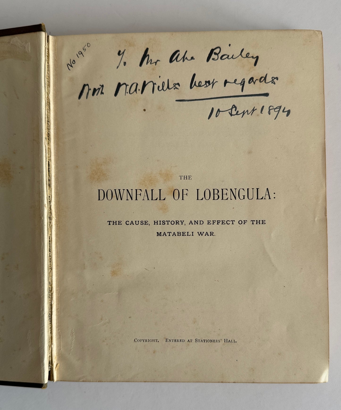 The Downfall of Lobengula