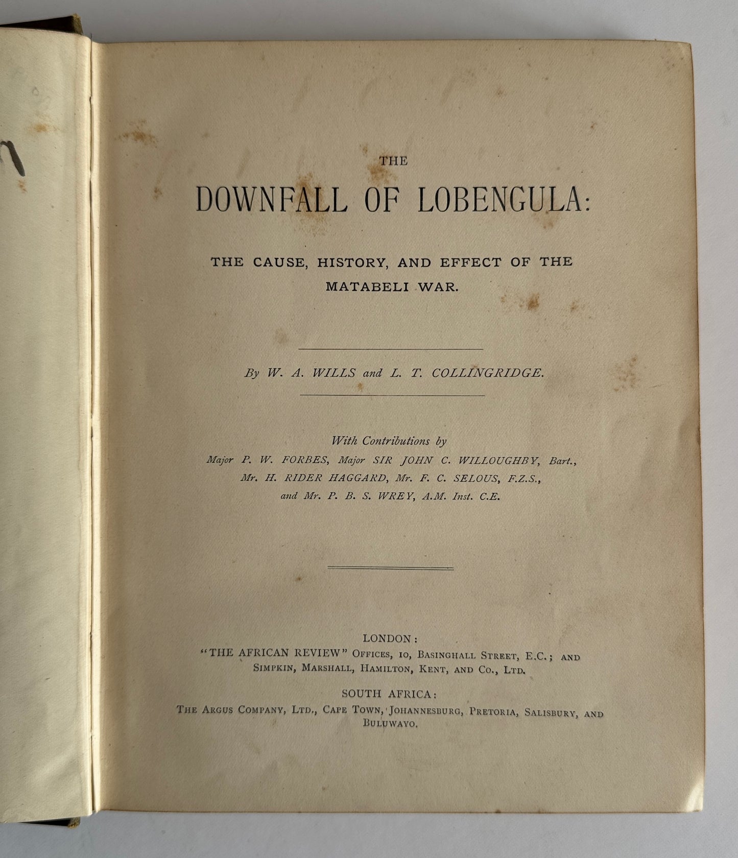 The Downfall of Lobengula