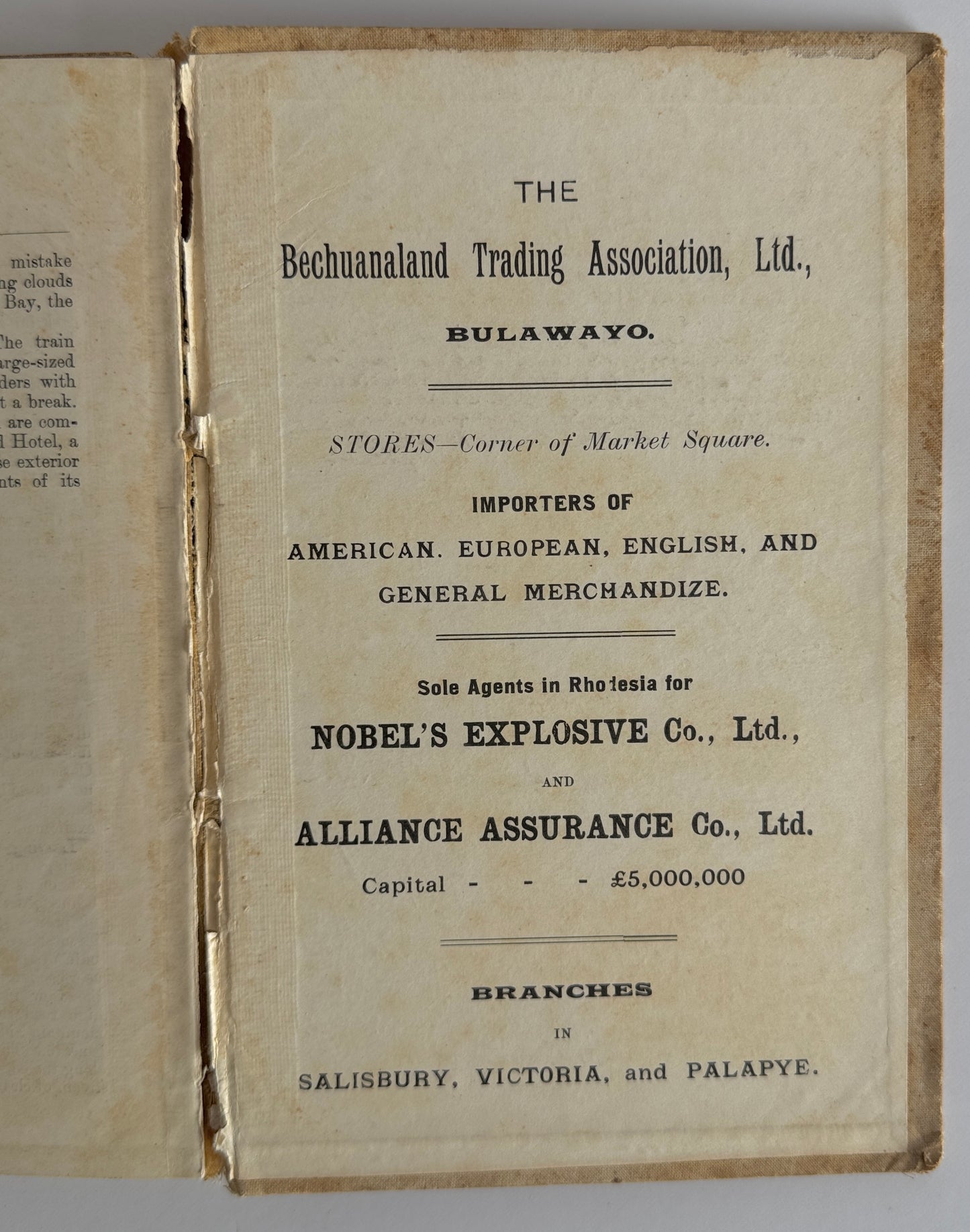 Directory of Bulawayo and Handbook of Matabeleland 1895 - 1896