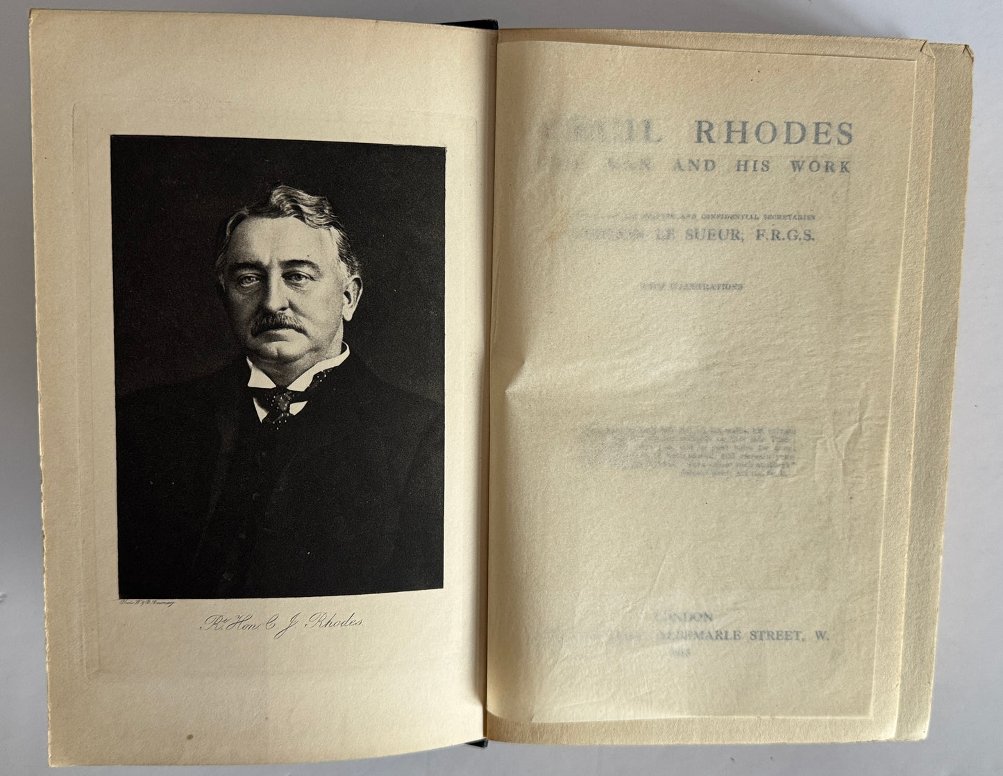 Cecil Rhodes: The Man and His Work