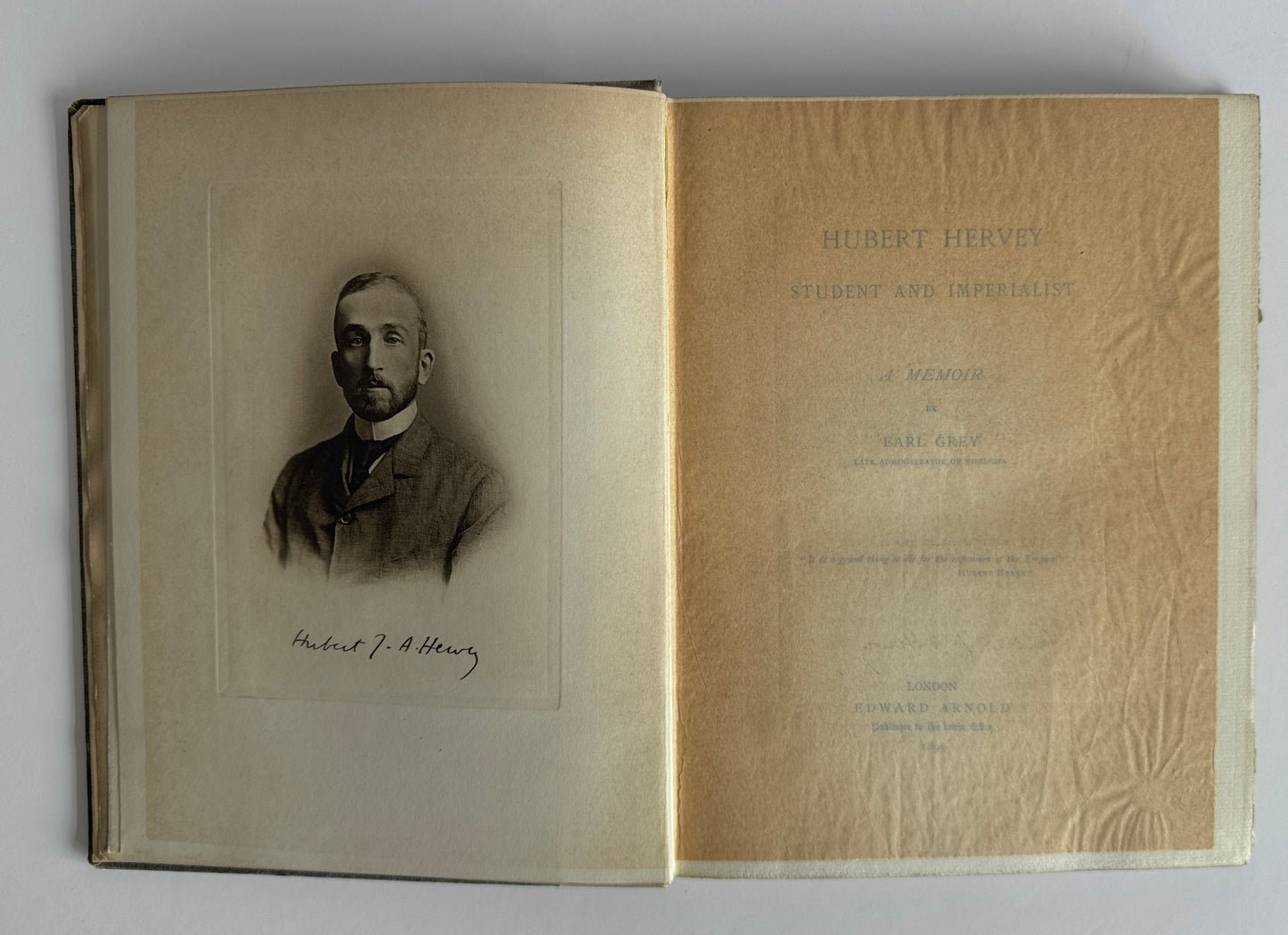 Memoir of Hubert Hervey