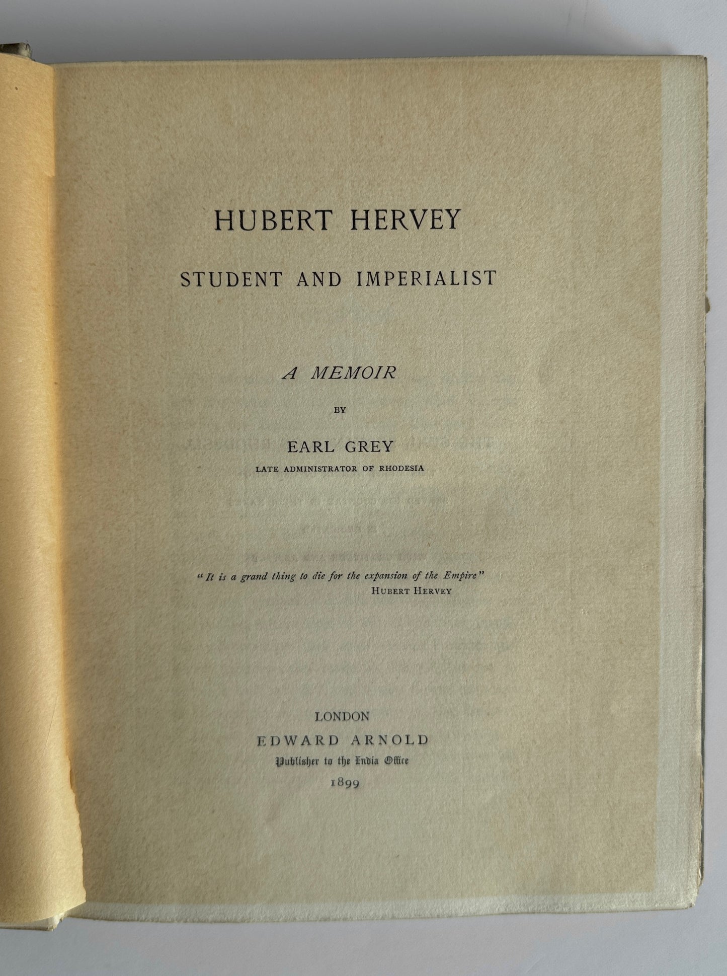 Memoir of Hubert Hervey