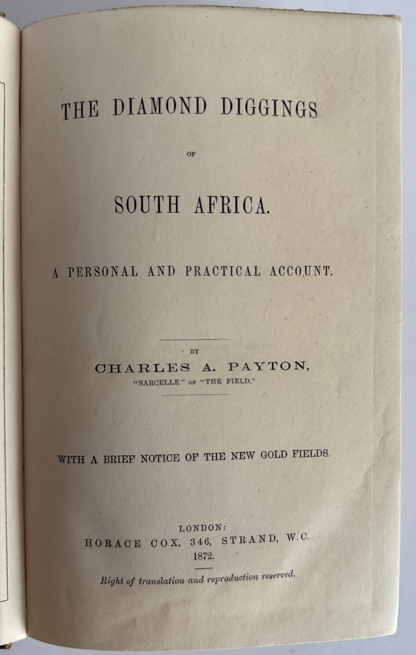 The Diamond Diggings of South Africa