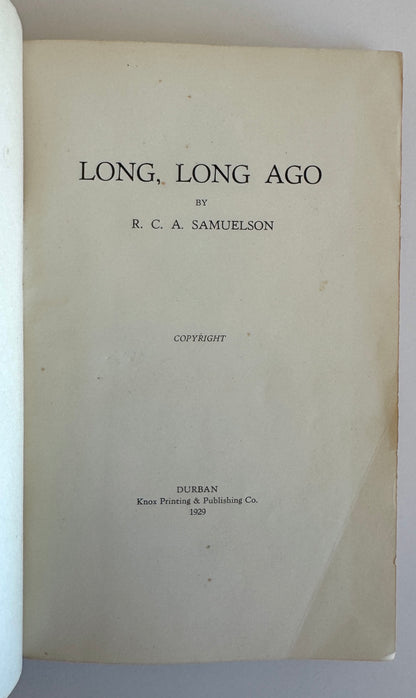 Long, Long Ago