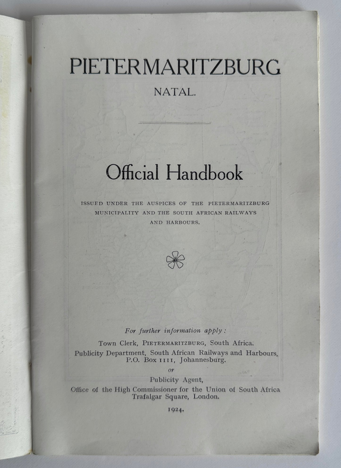 Pietermaritzburg Natal (Official Handbook)
