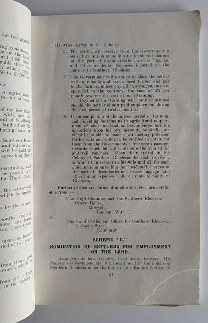 Southern Rhodesia: For Tourist and Settler