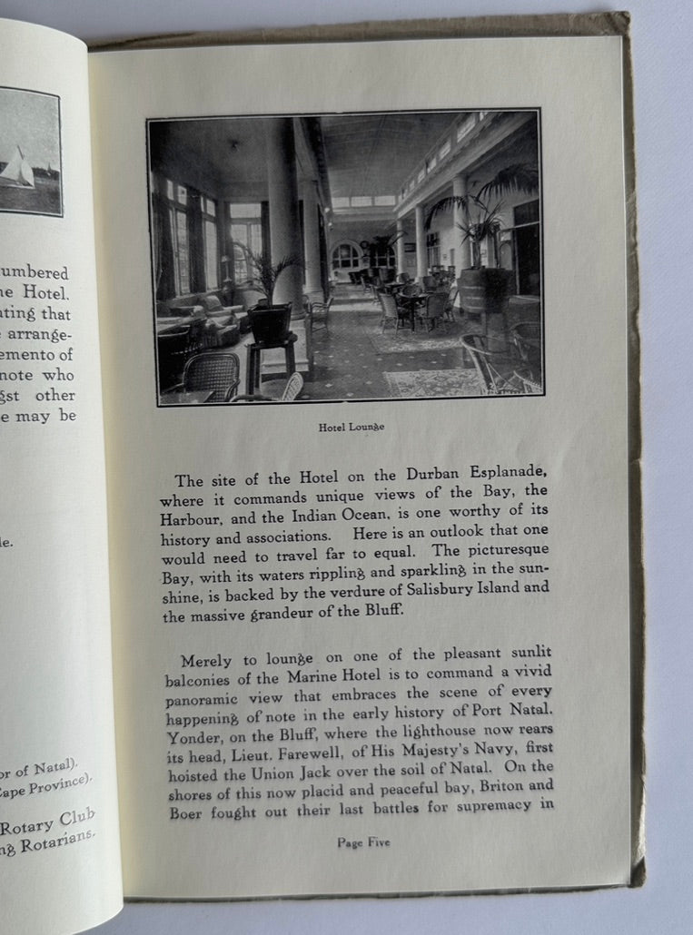 Durban, A Souvenir from The Marine Hotel