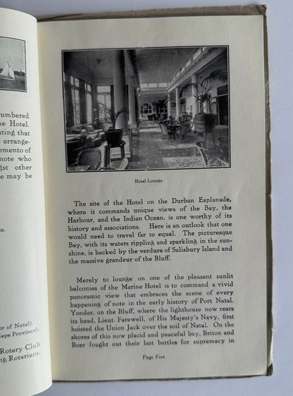 Durban, A Souvenir from The Marine Hotel