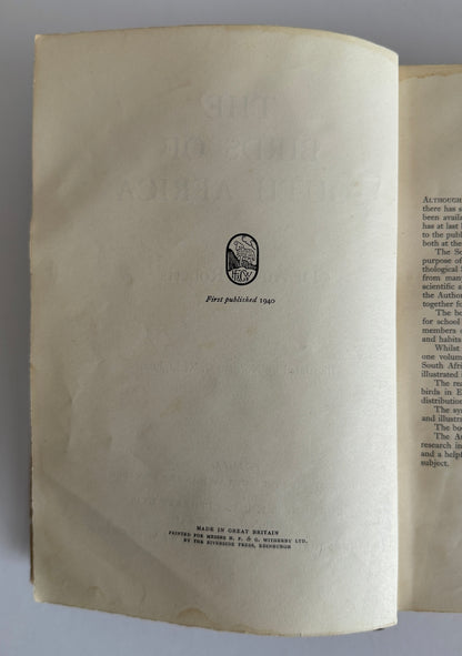 The Birds of South Africa (Subscriber's Edition)