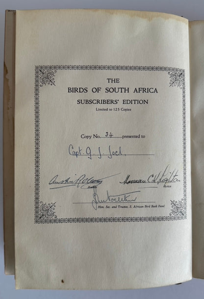 The Birds of South Africa (Subscriber's Edition)