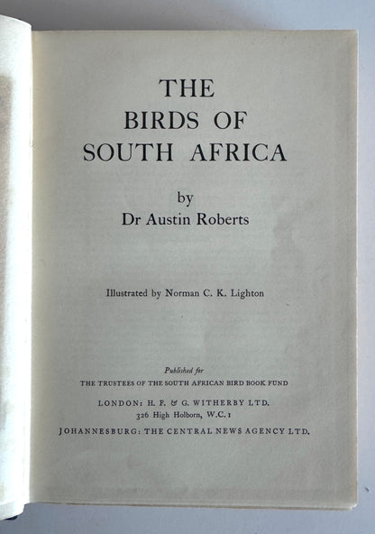 The Birds of South Africa