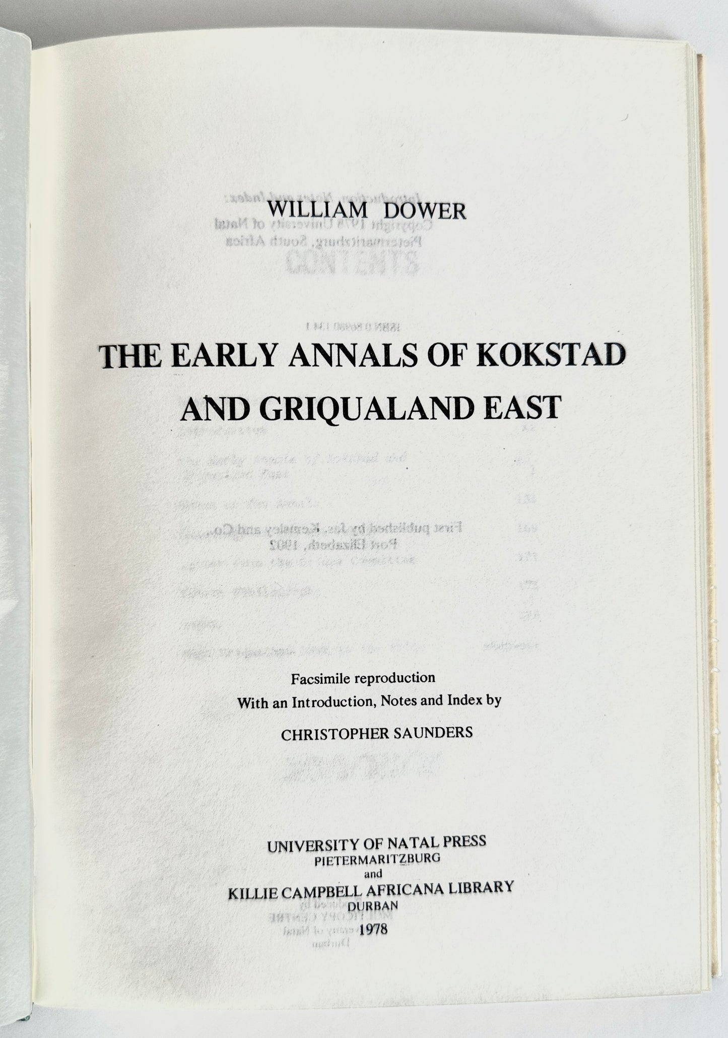 The Early Annals of Kokstad and Griqualand East