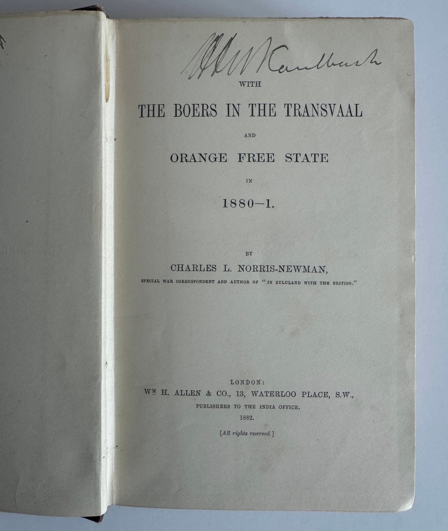 With The Boers In The Transvaal and Orange Free State in 1880-1