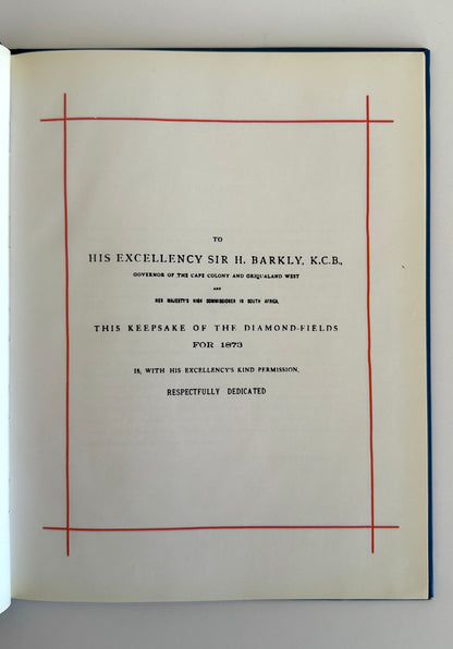 The Diamond-Field 1873 Keepsake